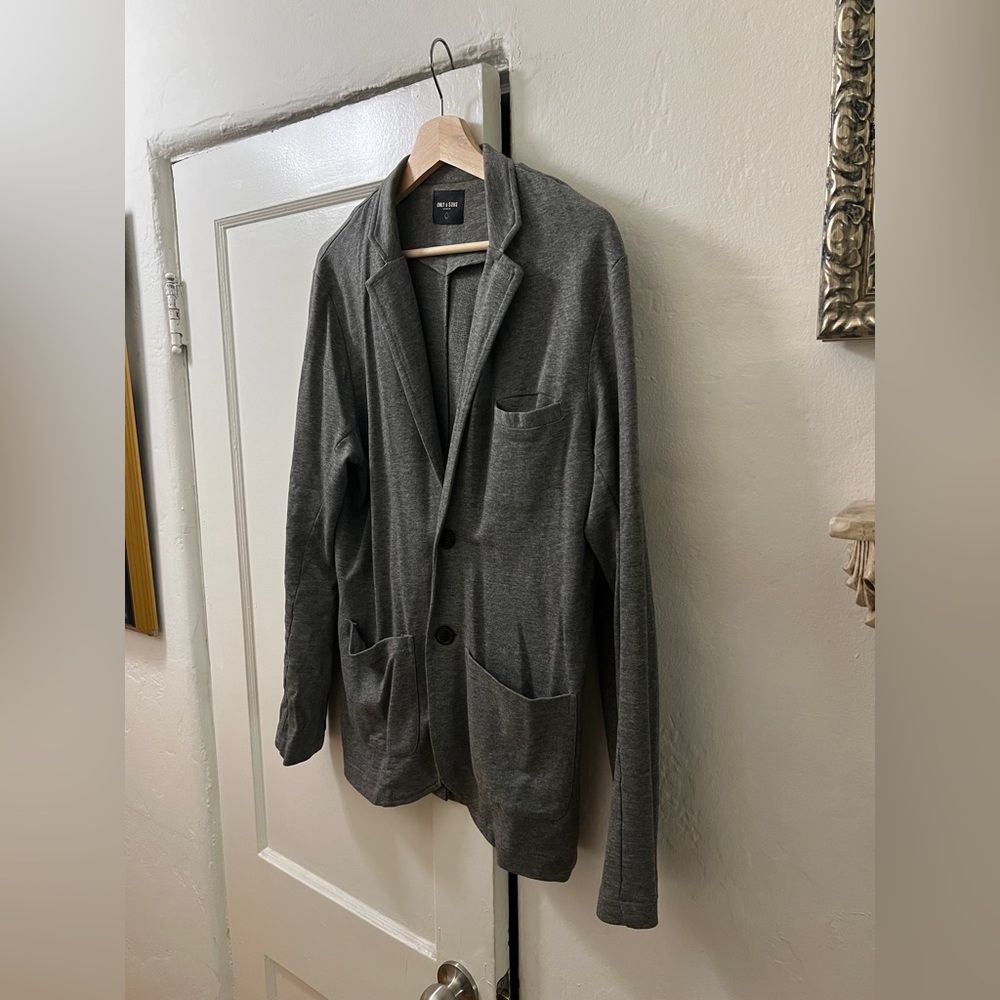 Only & Sons Grey Sweater Blazer M